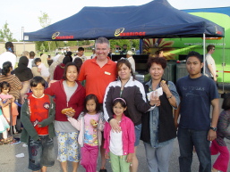 Councillor Ainslie at Cornell community BBQ